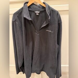 Eddie Bauer Men's Black Zip-Up Sweater